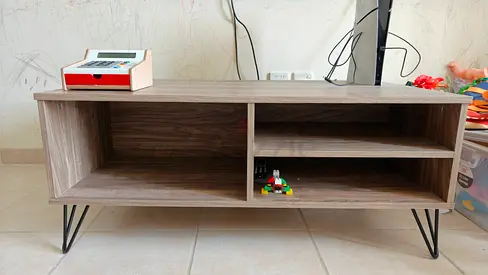 Mid-century Modern TV Console / Media Unit in Wood Finish