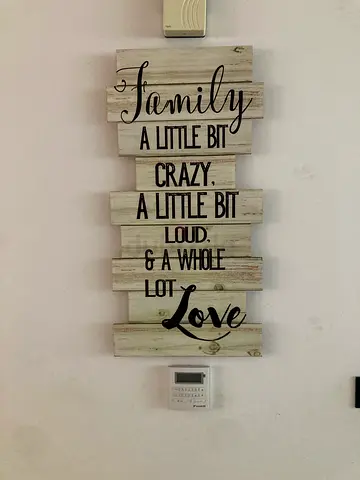 Wooden Family Wall Sign - Rustic Home Décor