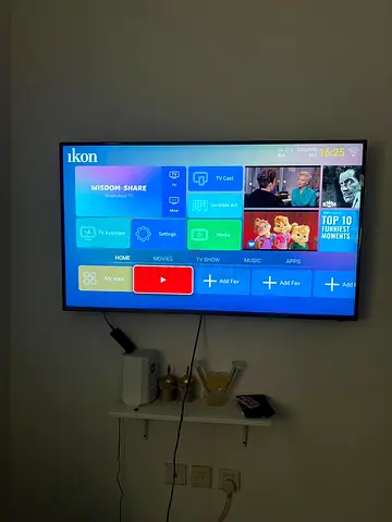 Ikon 43-inch Smart LED TV - Wall Mounted, Good Working Condition