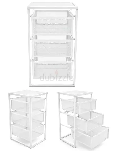 IKEA White Mesh 3-Drawer Storage Unit