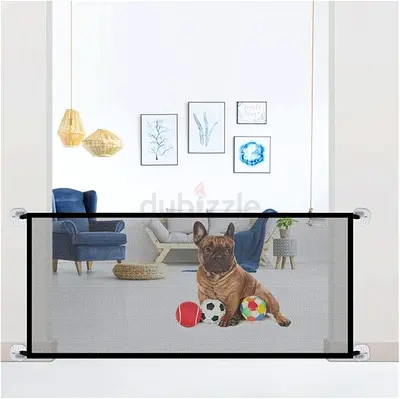 Retractable Pet Safety Gate / Window Barrier with Suction Cups Unused