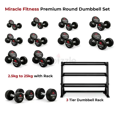 MF Round Dumbbell Full Set 2.5Kg to 25Kg
