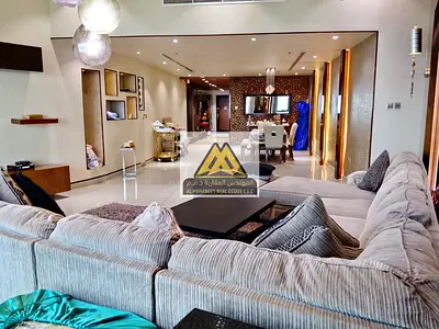 Annual Rent – Luxury 3 Master Bedroom Apartment with Full Sea View in Corniche Towers, Ajman