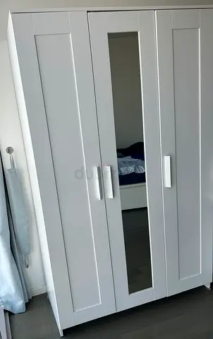BRIMNES IKEA Wardrobe with 3 doors, white, 117x50x190 cm