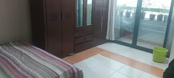 C/ac fully furnished master bed room with attach bath and balcony in tourist club for indian familly