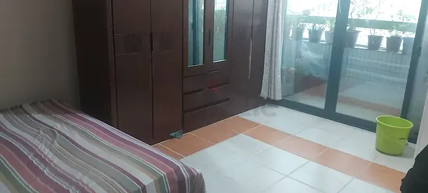 C/ac fully furnished master bed room with attach bath and balcony in tourist club for indian familly