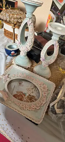 Pair Candle Holders with Matching Frame set - 60 full set