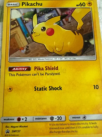 Pokémon Promo Card: Pikachu (SM157) - Lightly Used