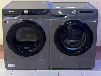 Samsung Front Load 9kg separate Washer and Heat Pump Dryer - Dark Gray (Pair) Excellent Condition