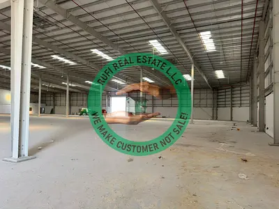 Best for storage warehouse for with power available for rent in new modern industrial area Umal Quwain// 91,763 sq feet