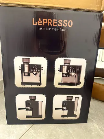 LePresso Semi-Automatic Coffee Machine with Adjustable Grinder, Espresso Machine with Smart Tamping