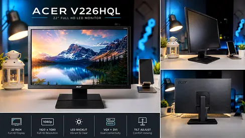 Acer 22” Full HD LED Monitor for Sale – Excellent Working Condition