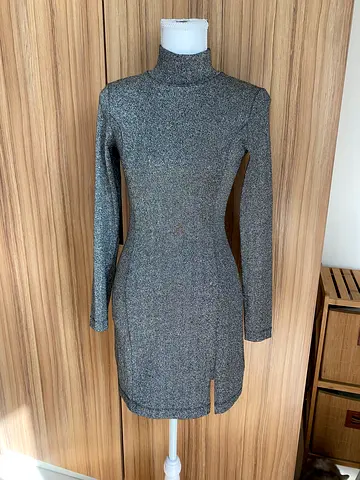 MONKI shiny mini dress XS