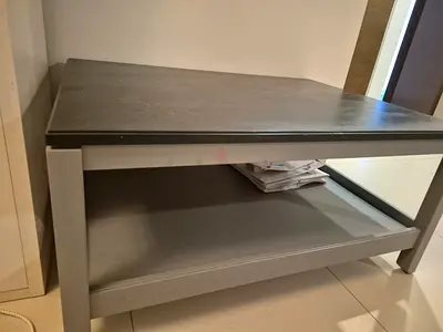 Ikea large Solid Wood Side Table / Coffee Table in Grey - Good Condition