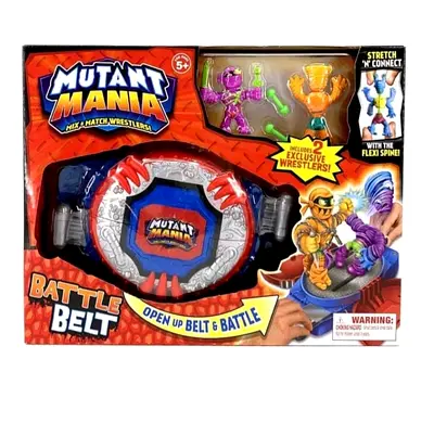 Mutant Mania Battle Belt with 2 Exclusive Wrestlers - Kids Toy