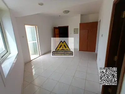 For annual rent – Studio in Al Rashidiya 3 – Ajman (balcony, built-in wardrobes & central A/C)