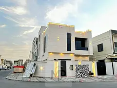 A distinctive villa in Al Yasmin area - Ajman, two floors + roof, strategic corner location, includi