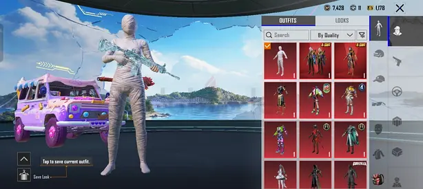 Glacier max + Mummy set pubg account ( Face to face deal possible )