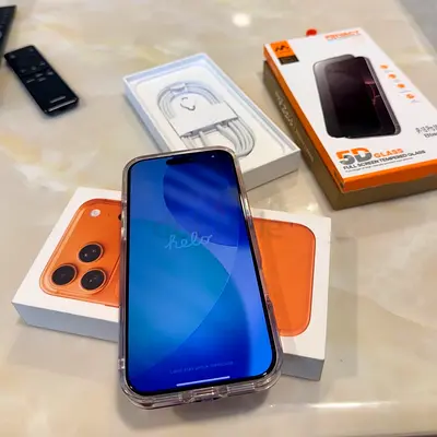 iPhone 17 Pro (Orange) with Box, TDRA UAE version Charger and Tempered Glass - Good Condition