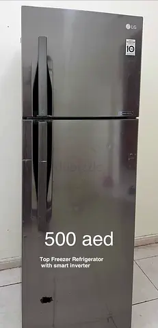 LG Top Freezer Refrigerator - Silver, Good Working Condition