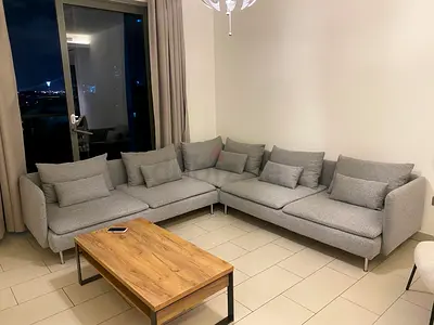 Ikea Sodhremn Corner Sofa Light grey L-shaped sectional sofa - modern, comfortable