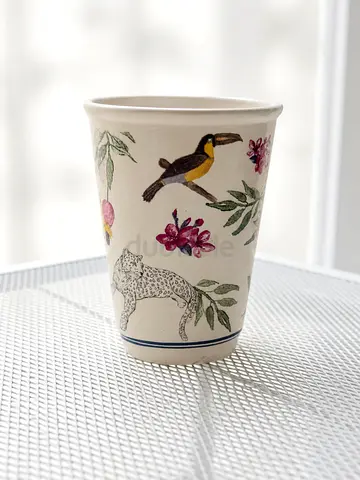 Floral  Animal Print Mug – Like New