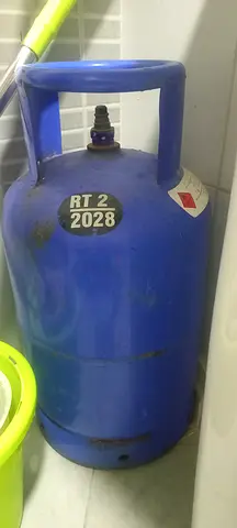 Used Small Blue Gas Cylinder (approx. 2kg) - Working Condition