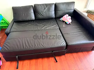 FRIHETEN Corner sofa-bed with storage, Bomstad black