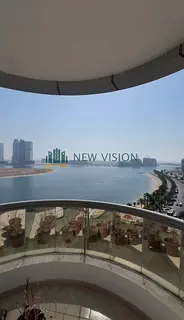 3 bedroom hall Al Khan sea view maid room gym pool free parking rent 94800 AED prime location great