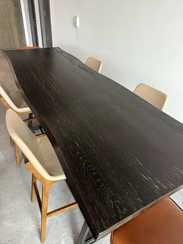 High bar dining table with 6 assorted bar stools - modern set
