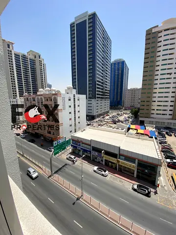 Cheapest 1BR apartment for annual rent in Ajman Al Rashidiya 3, free A/C, 4 payments, separate kitchen, open view, security cheque.