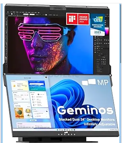 Mobile Pixels Geminos Dual 24” Stacked Monitor