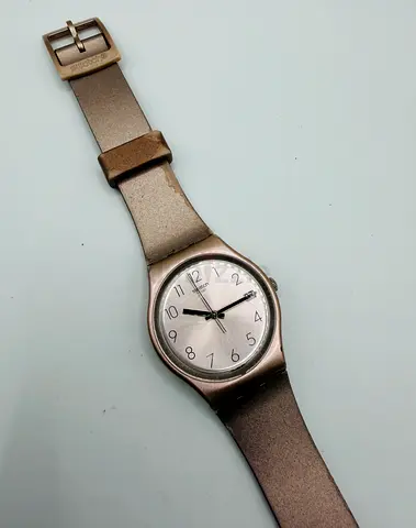 SWATCH GP403 Pinkbaya silicone and plastic quartz watch