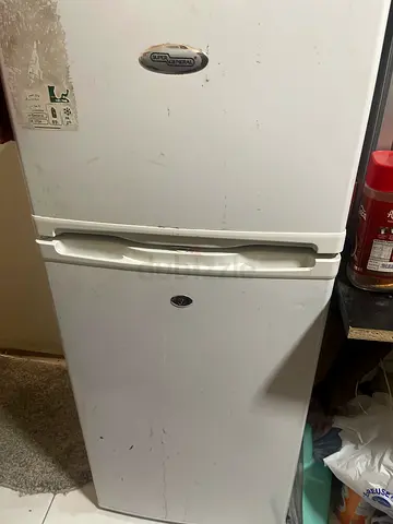 Used double -door mini refrigerator - compact freestanding fridge