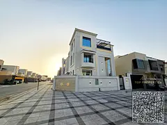 A villa with a unique and very elegant classic design in a prime location in Al Zahia, with freehold