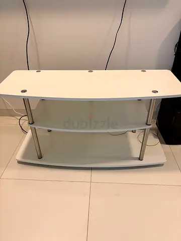 Compact white TV/Entertainment stand