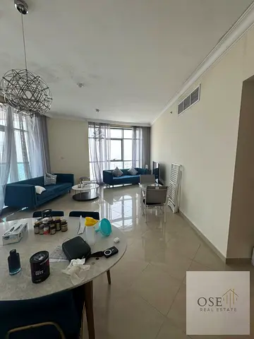 Two-bedroom apartment with a living room in Corniche Residence Towers, largest size and lowest price