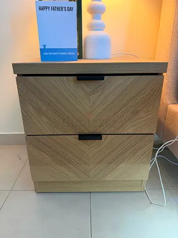 Home Centre Chevvy Nightstand - Light Oak Finish - 3 availbale