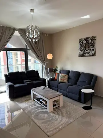 Comfortable 3-seater and 2-seater Recliner Sofa Set - Dark Grey coffee table