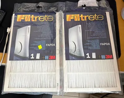 Pair of Filtrete FAP04 Air Cleaner Replacement Filters (New)