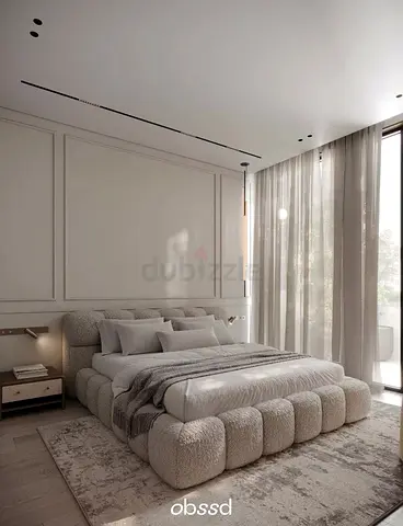 Modern Plush Tufted Low Bed