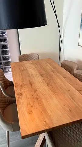 For Sale Pan Home - Solid Wood Dining Table — Natural Finish, Seats 6
