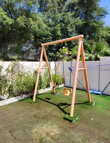 Outdoor Double Swing Set –-with Infant Bucket Seats