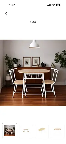 Table set with 2 chairs