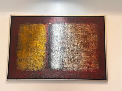 Abstract Textured Triptych-Style Wall Painting (Framed)