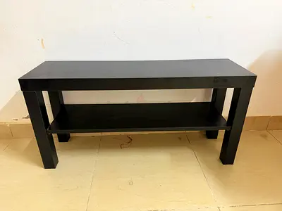 Simple Black Lack Tv Bench