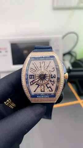 Franck Muller Vanguard Yachting Master Copy  Mens Watch - Blue Rubber Strap