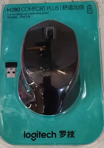 Logitech M280 Comfort Plus Wireless Mouse - Black (New in Pack)