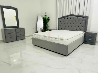 Headboard Designe Queen size fully customisable bedframe in soft Valvet Fabric Storage can be instal
