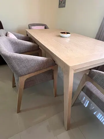 Wood Dining Table 100*160 excellent condition with minor signs of use Chandelier includes as a gift